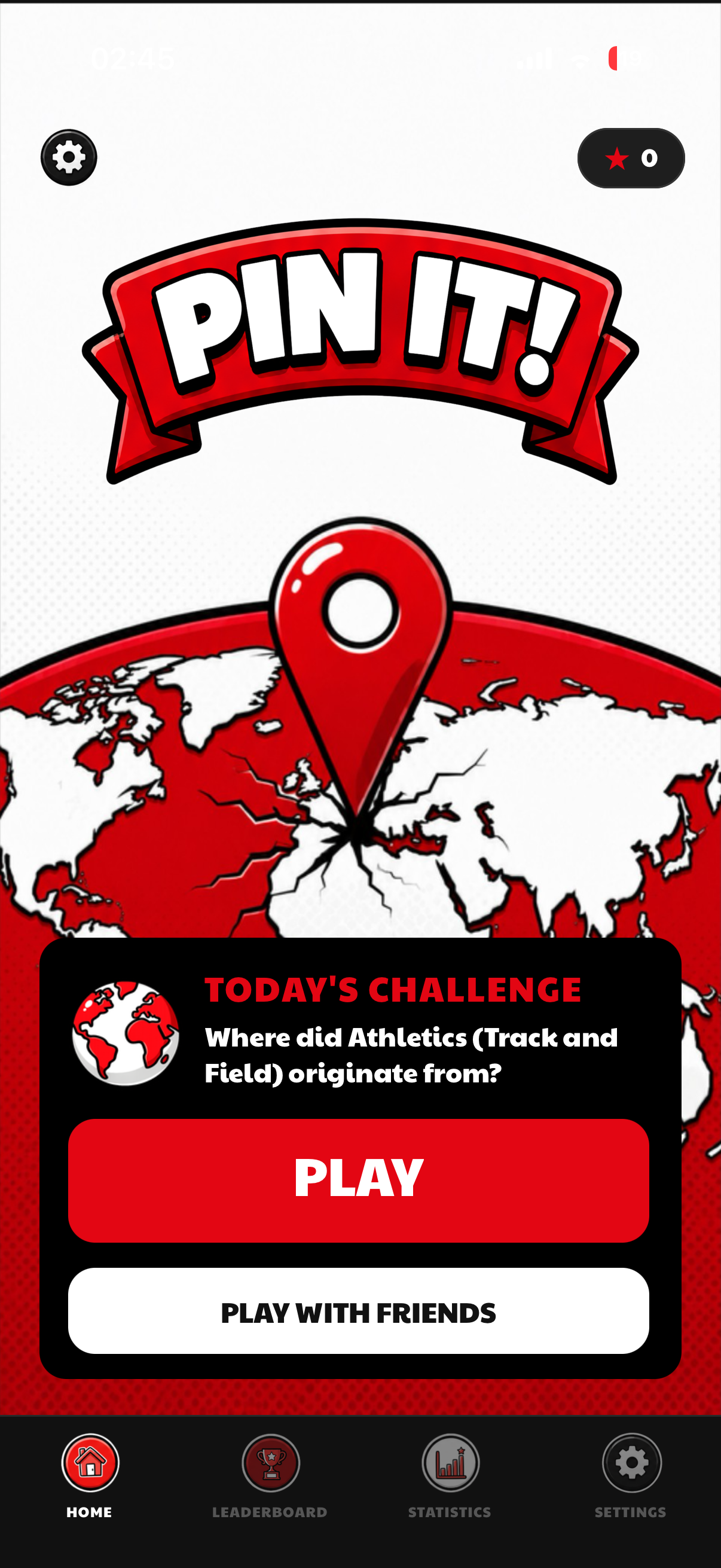 PIN IT home screen with the daily challenge